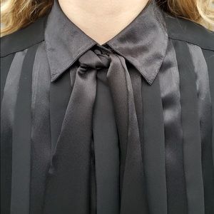 Vintage black secretary button down